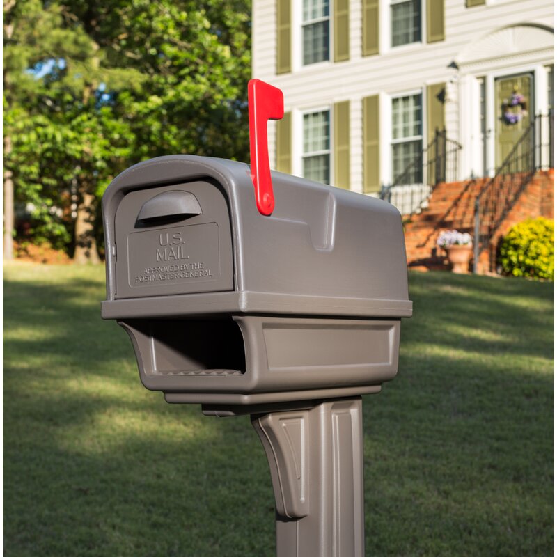 Architectural Mailboxes Gentry Plastic Post Mounted Mailbox & Reviews ...